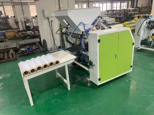 Automatic Rewinder Stretch Film Rewinder PVC Wire Film Rewinding Machine for 38/50/76mm Paper Tube