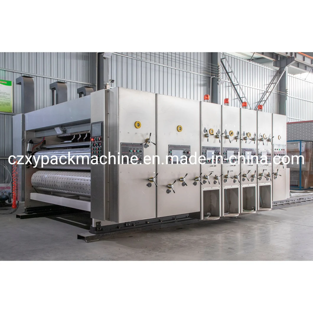 Auto Flexo Printer Printing Cutting Packing Packaging Corrugated Carton Box Making Machine