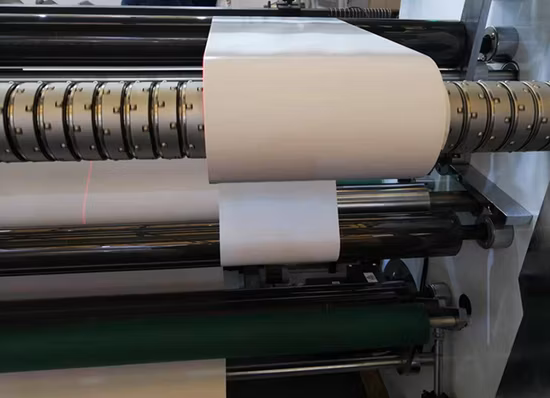High Speed Stretch Plastic Film Paper Roll Vertical Automatic Cutting and Slitting Machine with Rewinder