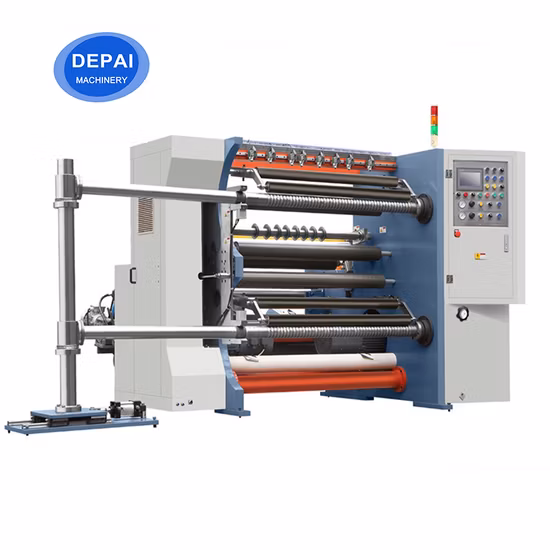High Speed Stretch Plastic Film Paper Roll Vertical Automatic Cutting and Slitting Machine with Rewinder
