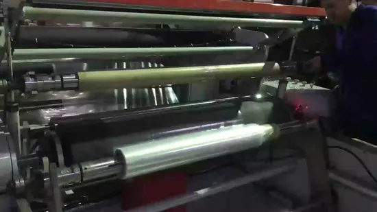 Máquina sopradora de filme com cabeçote rotativo coextrusor barato e bom de três camadas