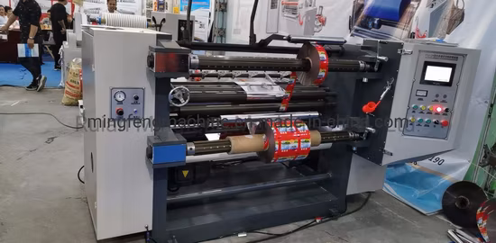 Máquina automática de corte e rebobinamento de papel com filme estirável preço de fábrica